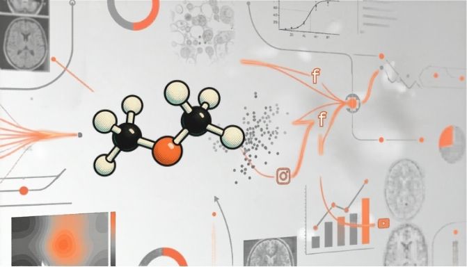 Composición visual de ciencia, investigación y alcohol